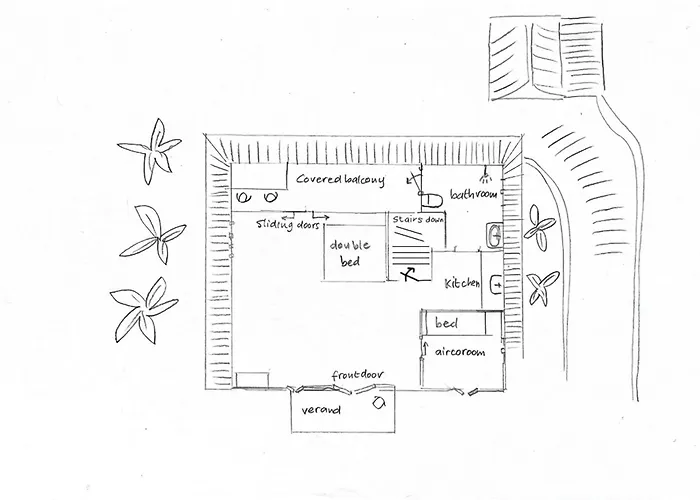 85m2 App With Kitchen Damai Garden Pool Wifi Airco アパート